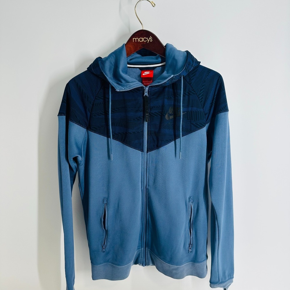 Nike Air Full Zip Hooded Zip Pockets Windrunner Running Jacket Multicolor Size S